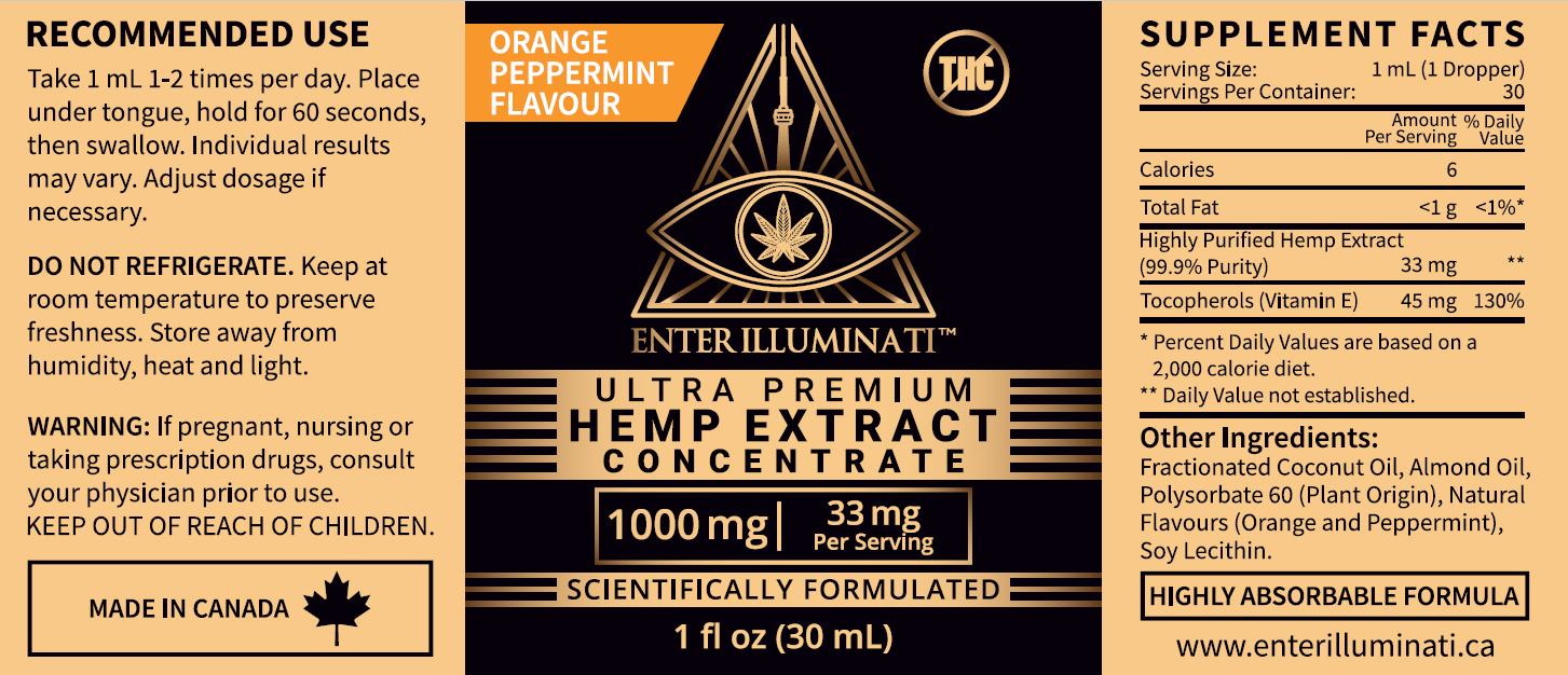 1000 mg Hemp Extract Concentrate